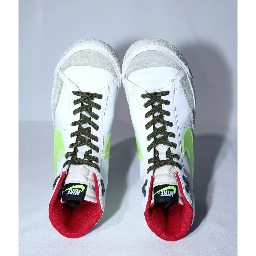 Nike Blazer Mid 77 GS White Volt Royal DV2234-100 Sz 7Y Womens 8.5
